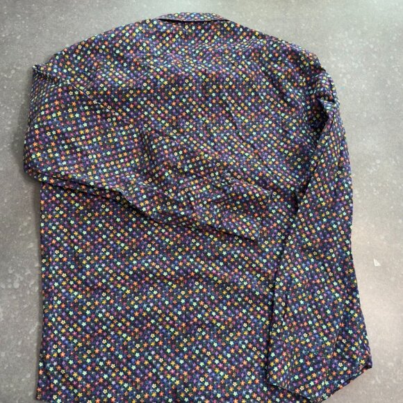 Bugatchi Shaped Fit Floral Button-Up Shirt – Size Large - Picture 5 of 14